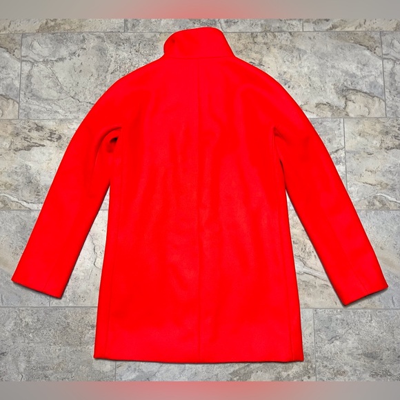J.CREW Peacoat "City Coat" Cocoon Stadium Jacket Zip Size 2 Burnt Orange - Picture 6 of 6
